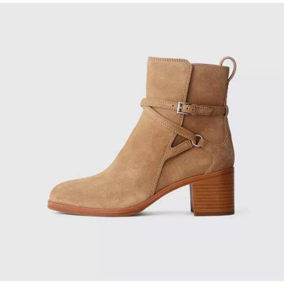 Rag & Bone Hazel Suede Buckle Boots Size 40 US 10 Womens $495 - Picture 1 of 13